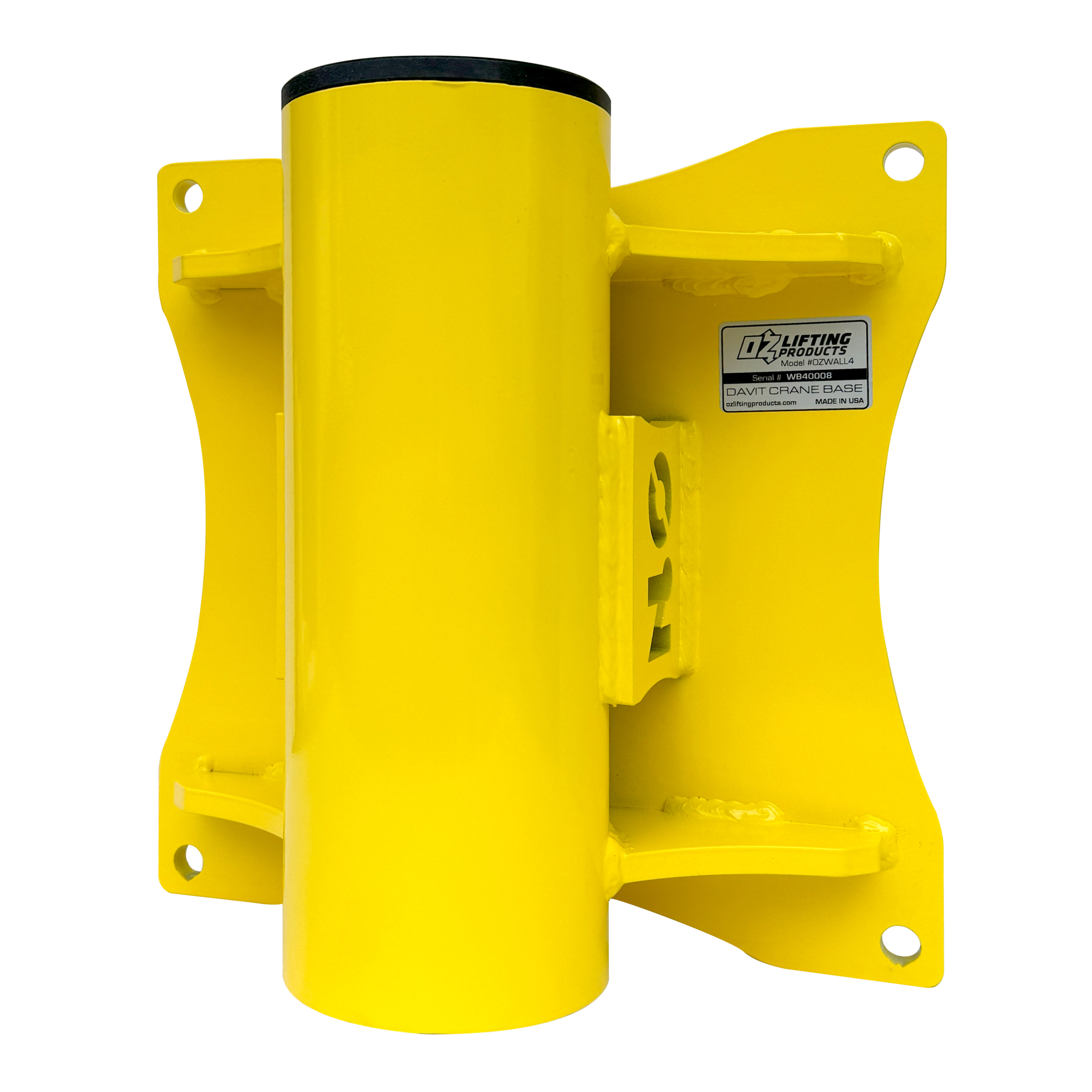 OZ Lifting Products Wall Mount Base for OZ Tele-Pro and OZ Steel Davit Cranes, Model# OZWALL4